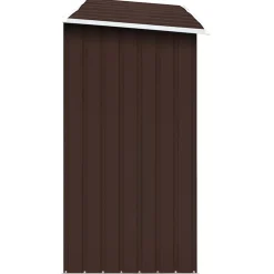 vidaXL Haardhoutschuur 330x84x152 cm gegalvaniseerd staal bruin