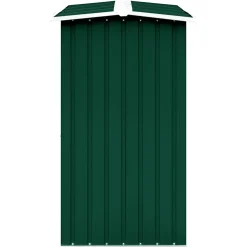 vidaXL Haardhoutschuur 330x92x153 cm gegalvaniseerd staal groen