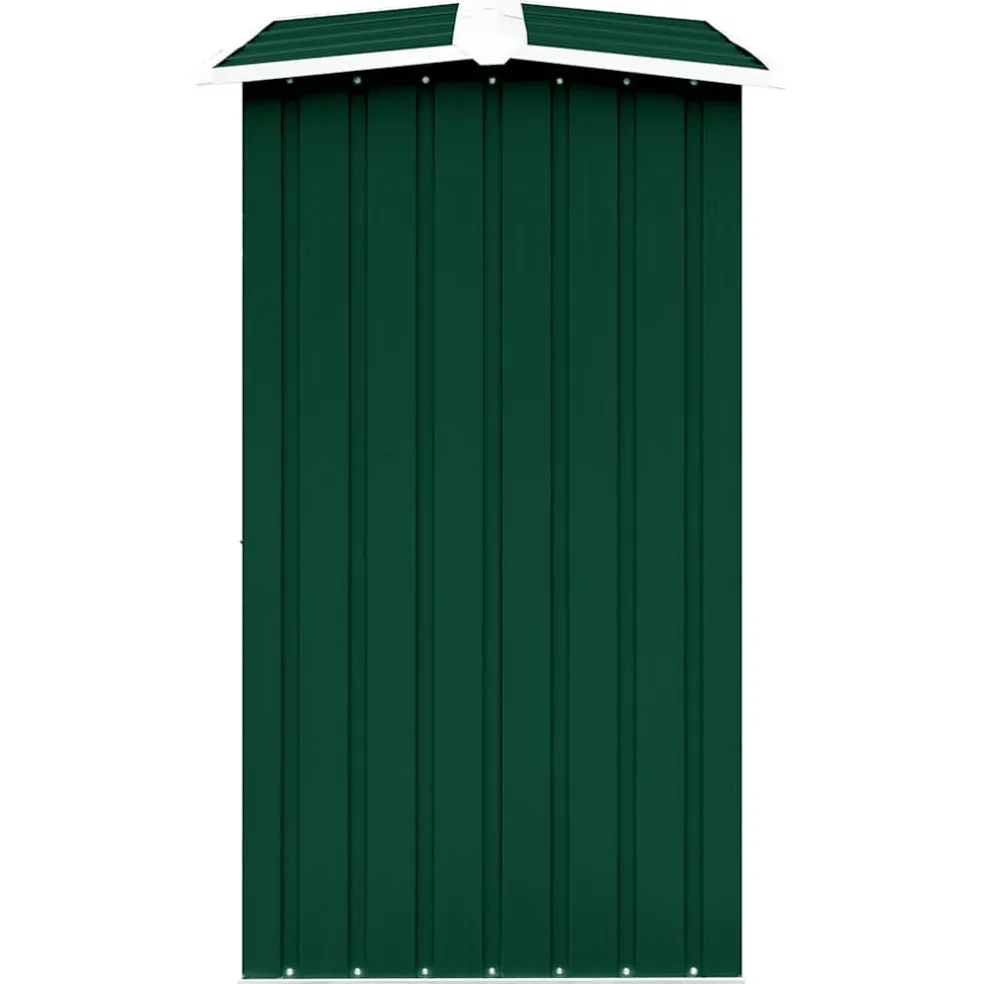 vidaXL Haardhoutschuur 330x92x153 cm gegalvaniseerd staal groen