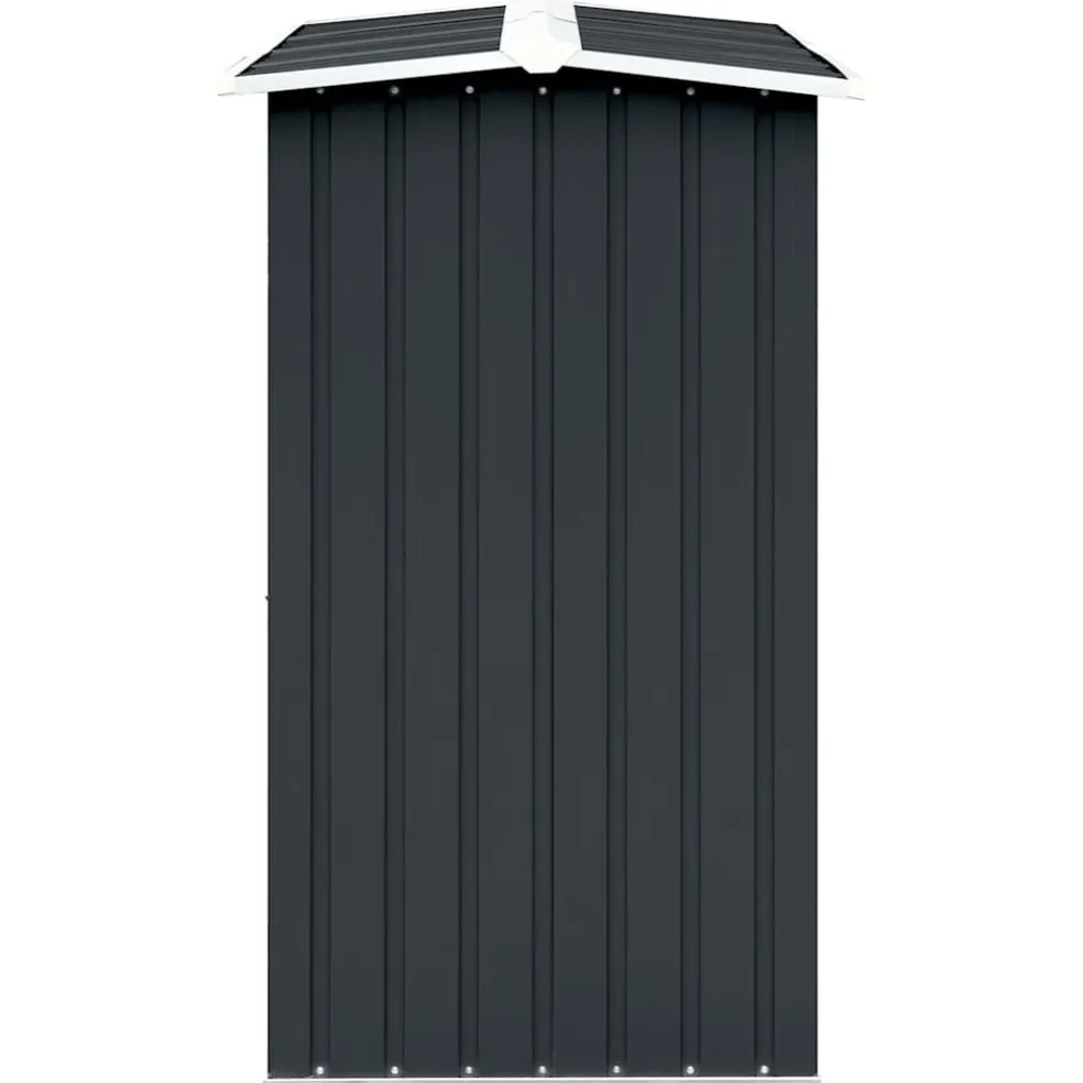 vidaXL Haardhoutschuur 330x92x153 cm gegalvaniseerd staal antraciet