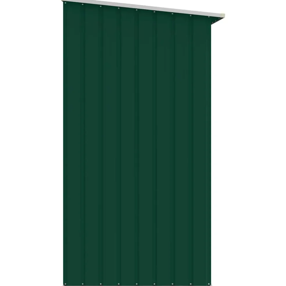 vidaXL Haardhoutschuur 330x84x152 cm gegalvaniseerd staal groen