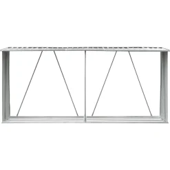 vidaXL Haardhoutschuur 330x84x152 cm gegalvaniseerd staal groen