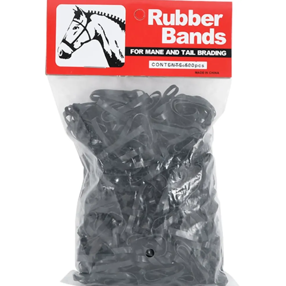 vidaXL Haarelastiekjes paard 500 st silicone zwart