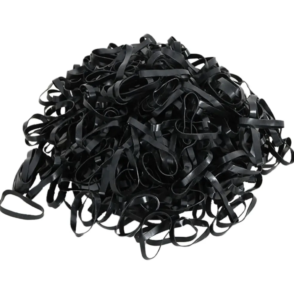 vidaXL Haarelastiekjes paard 500 st silicone zwart