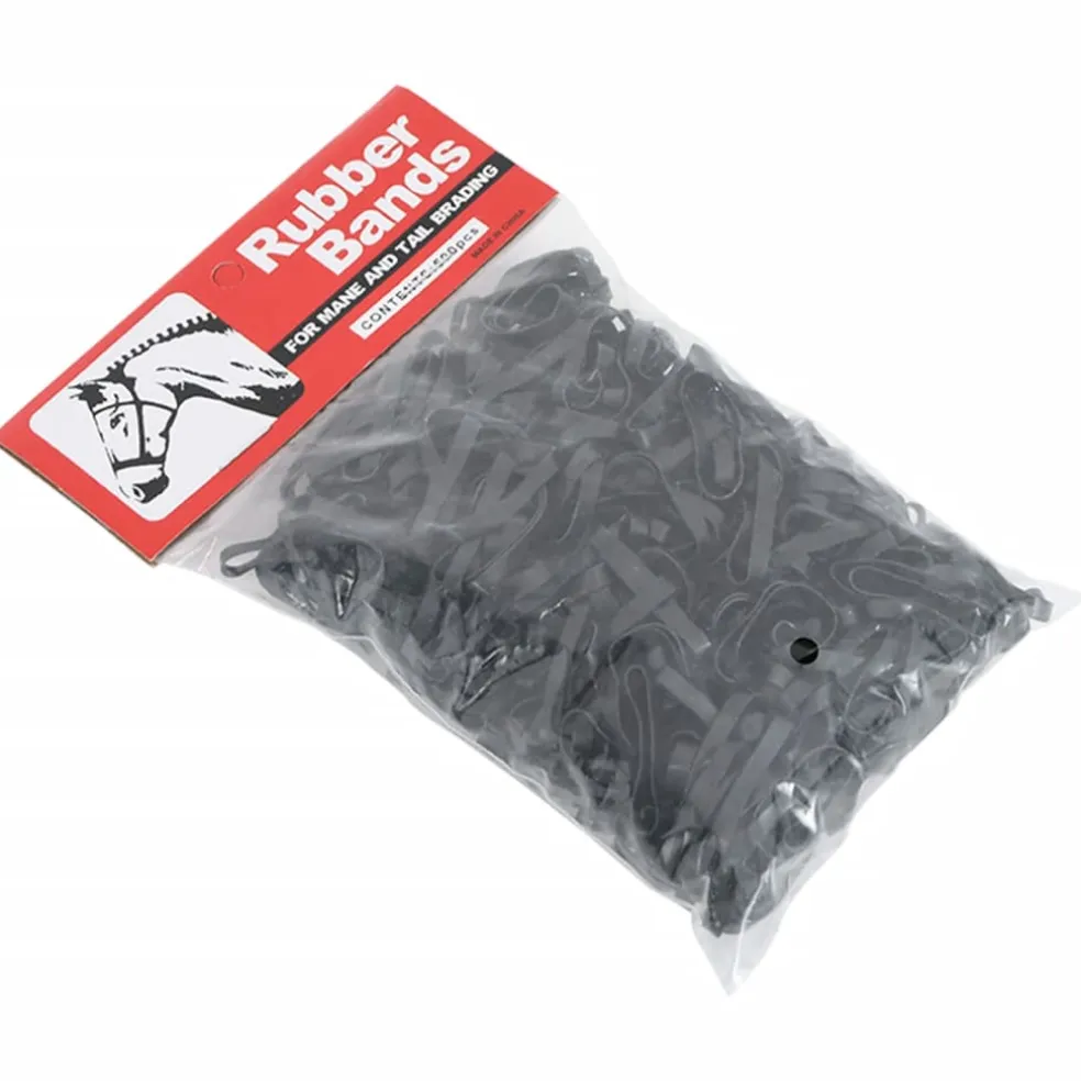 vidaXL Haarelastiekjes paard 500 st silicone zwart