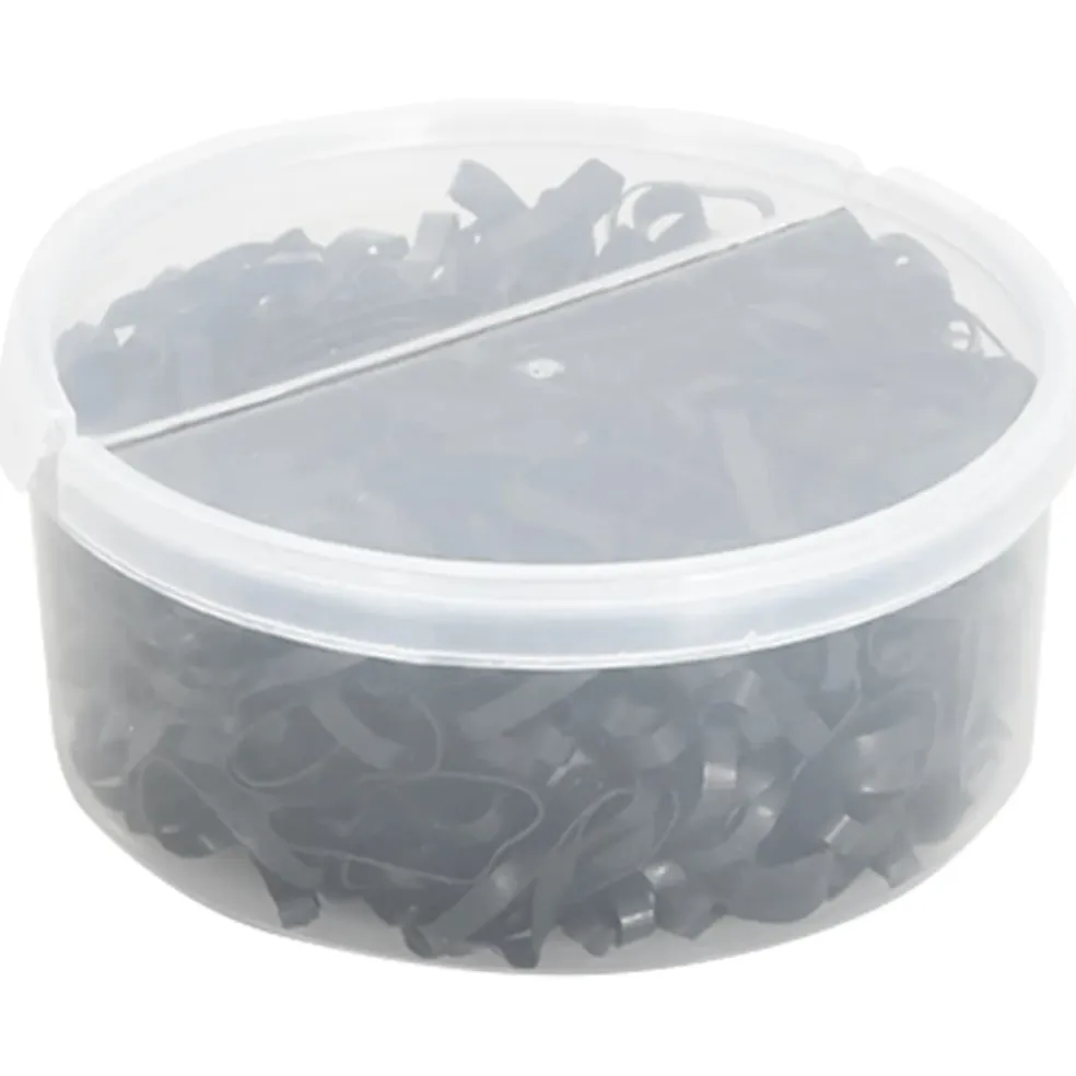 vidaXL Haarelastiekjes paard 500 st silicone zwart