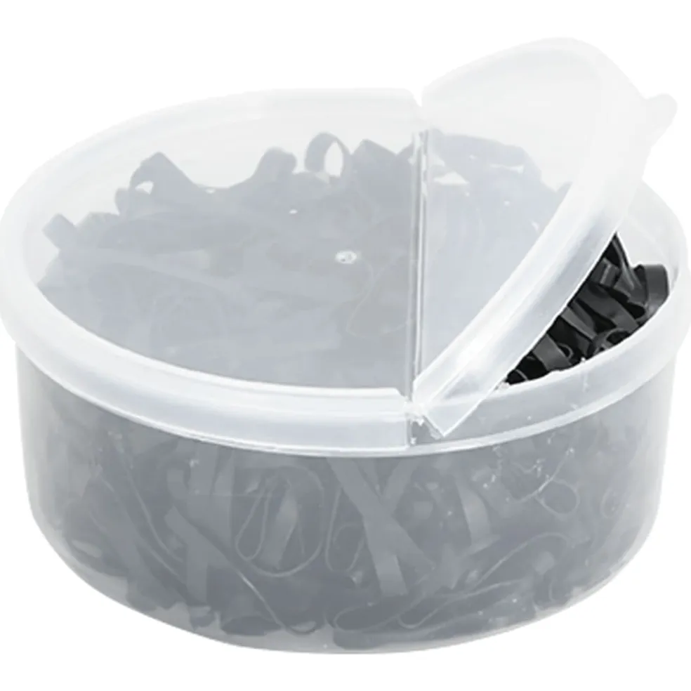 vidaXL Haarelastiekjes paard 500 st silicone zwart