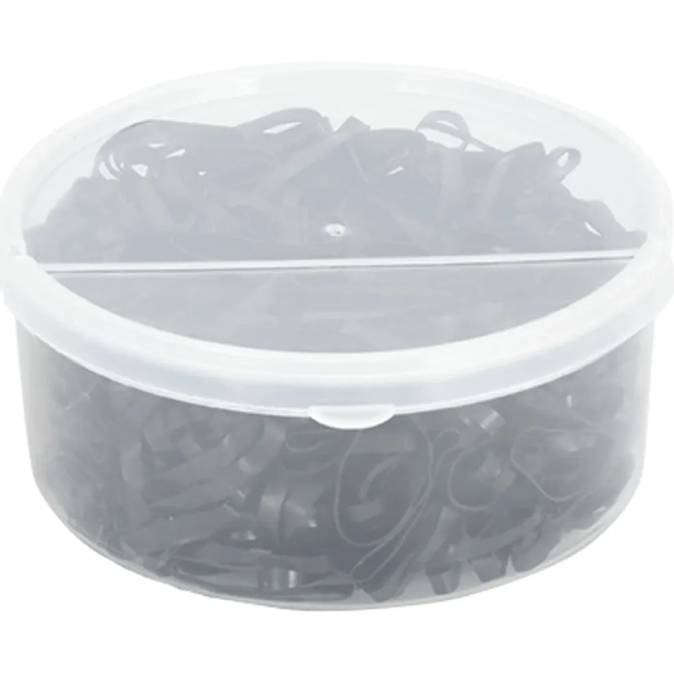 vidaXL Haarelastiekjes paard 500 st silicone zwart