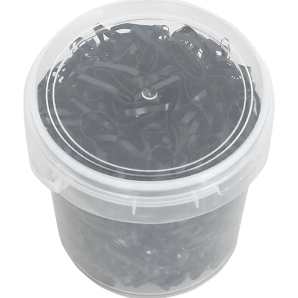 vidaXL Haarelastiekjes paard 1500 st silicone zwart