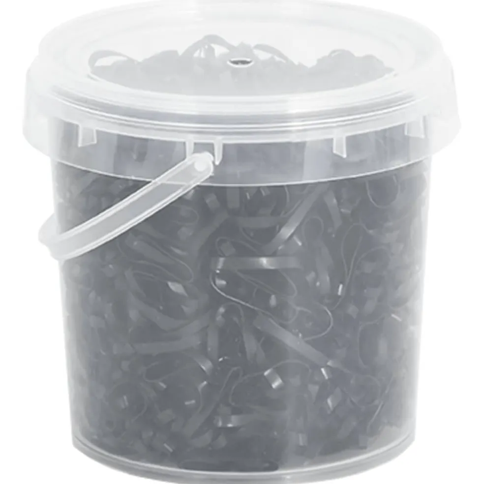 vidaXL Haarelastiekjes paard 1500 st silicone zwart