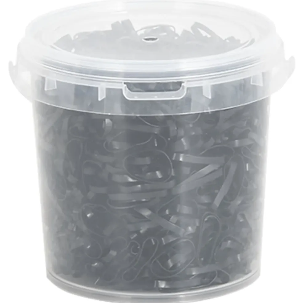 vidaXL Haarelastiekjes paard 1500 st silicone zwart