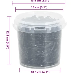 vidaXL Haarelastiekjes paard 1500 st silicone zwart