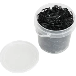 vidaXL Haarelastiekjes paard 1500 st silicone zwart