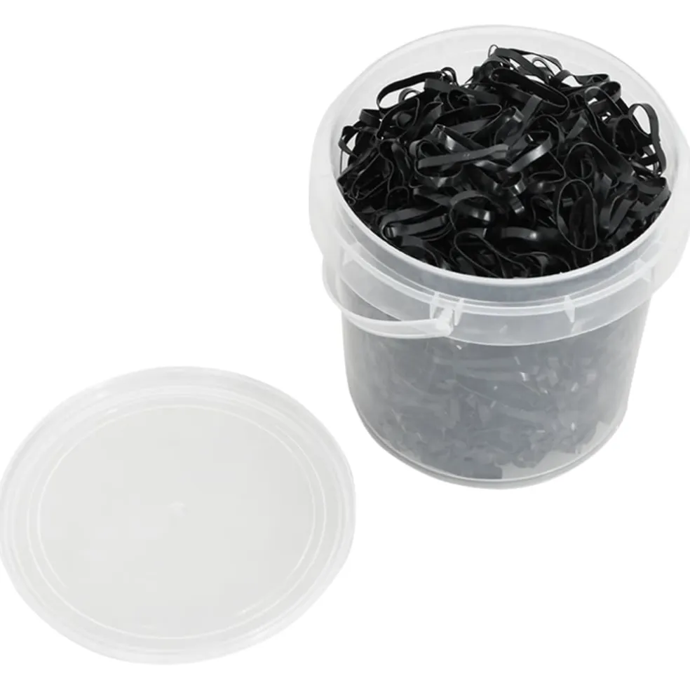 vidaXL Haarelastiekjes paard 1500 st silicone zwart
