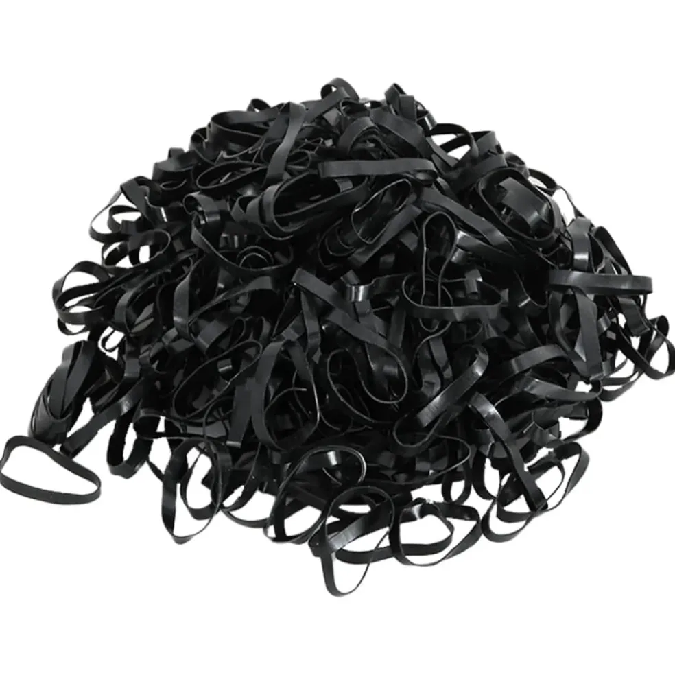 vidaXL Haarelastiekjes paard 1500 st silicone zwart