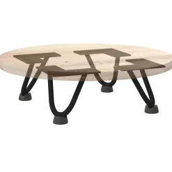 vidaXL Haarnadelpoten voor Salontafel 4 st 10 cm massief staal zwart