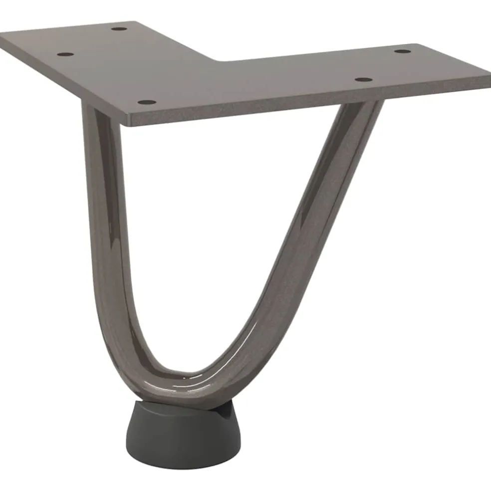 vidaXL Haarnadelpoten voor Salontafel 4 st 10 cm massief staal naturel