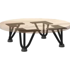 vidaXL Haarnadelpoten voor Salontafel 4 st 10 cm massief staal zwart
