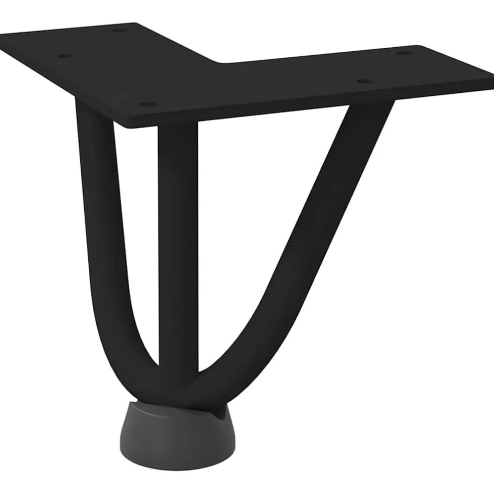 vidaXL Haarnadelpoten voor Salontafel 4 st 10 cm massief staal zwart