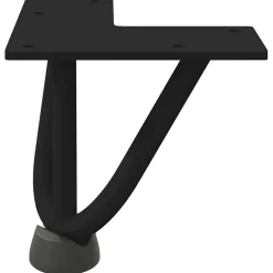 vidaXL Haarnadelpoten voor Salontafel 4 st 10 cm massief staal zwart