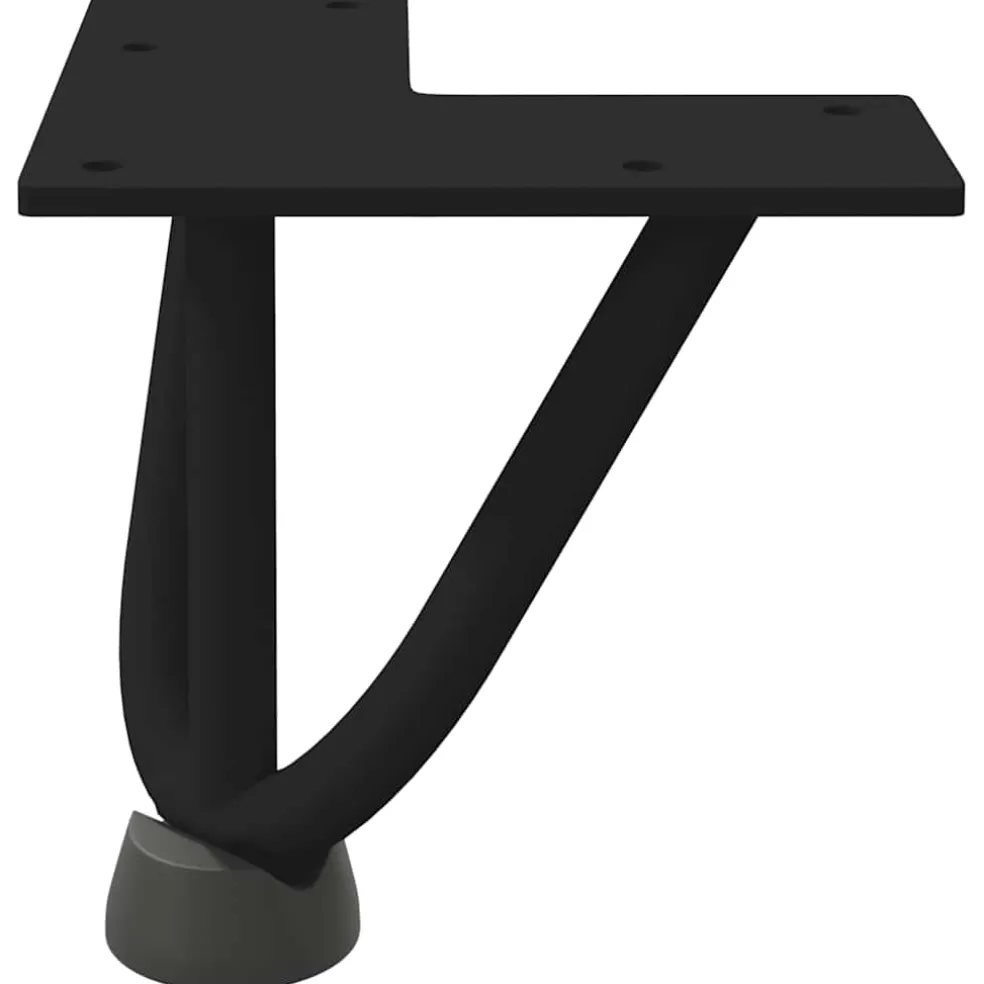 vidaXL Haarnadelpoten voor Salontafel 4 st 10 cm massief staal zwart