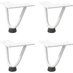 vidaXL Haarnadelpoten voor Salontafel 4 st 10 cm massief staal wit
