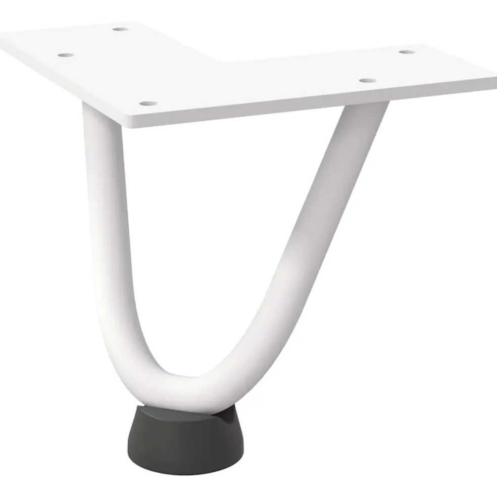 vidaXL Haarnadelpoten voor Salontafel 4 st 10 cm massief staal wit