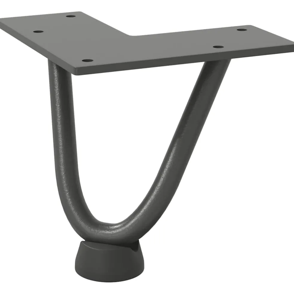 vidaXL Haarnadelpoten voor Salontafel 4 st 10 cm antracietkleurig