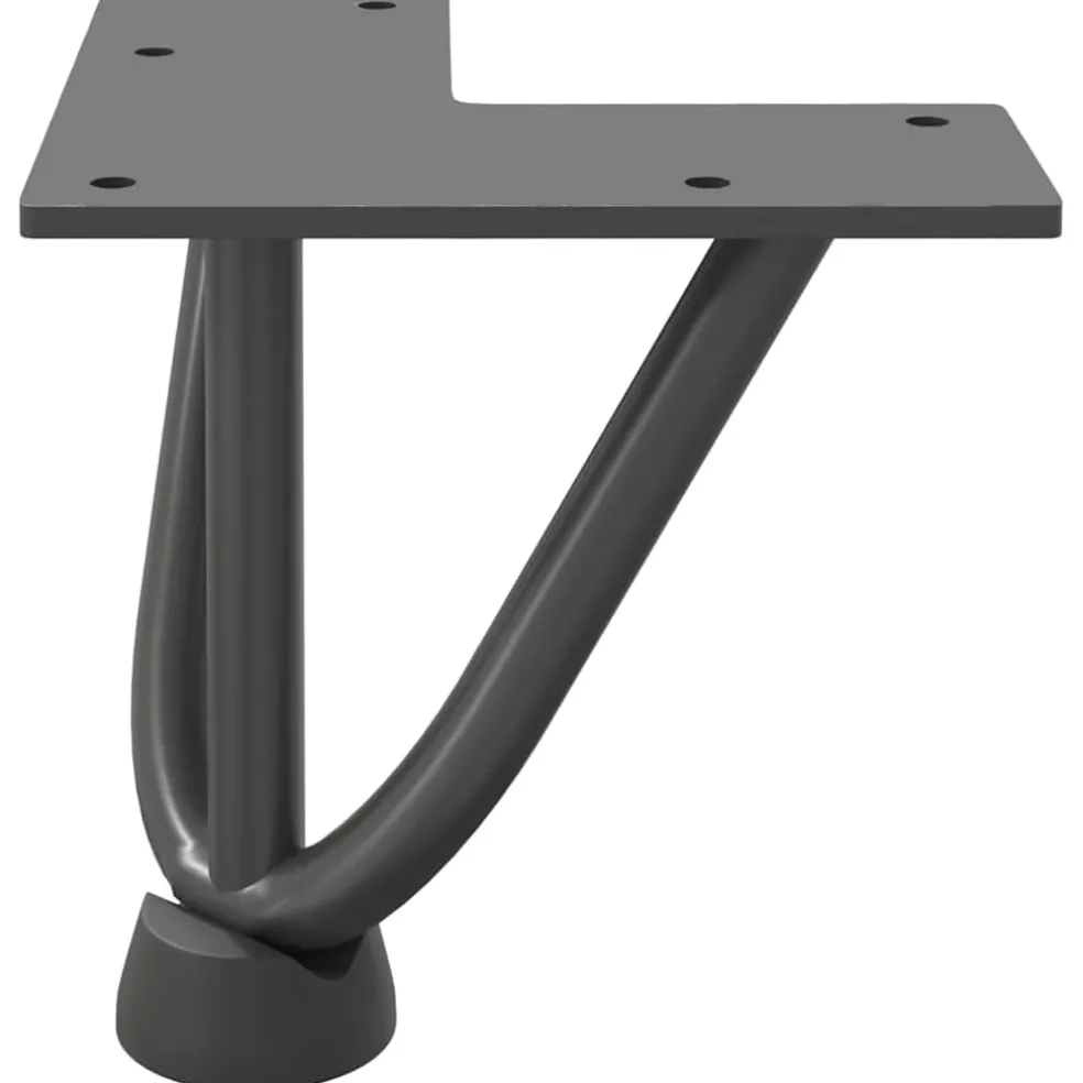 vidaXL Haarnadelpoten voor Salontafel 4 st 10 cm antracietkleurig