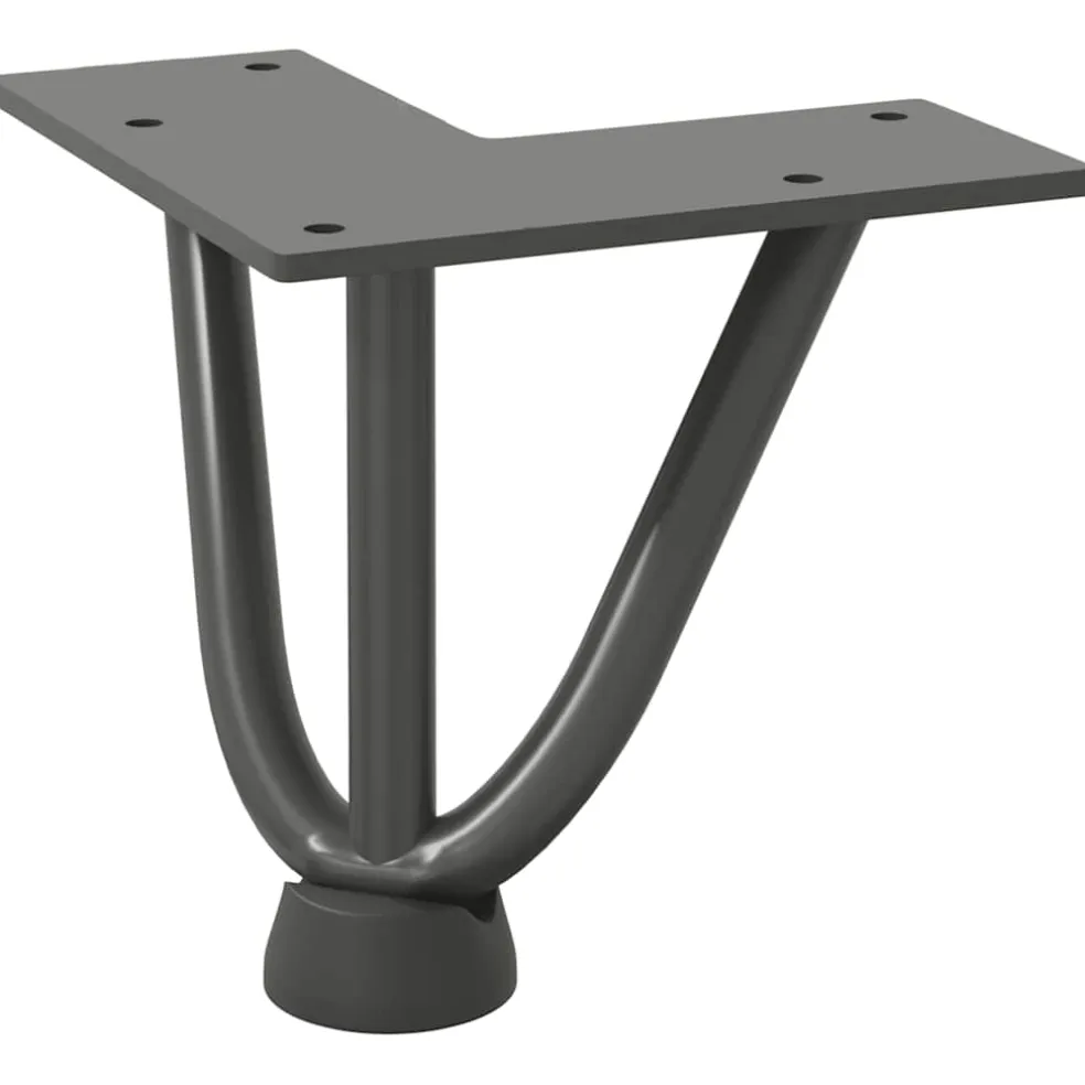 vidaXL Haarnadelpoten voor Salontafel 4 st 10 cm antracietkleurig
