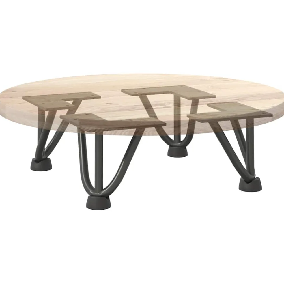 vidaXL Haarnadelpoten voor Salontafel 4 st 10 cm antracietkleurig