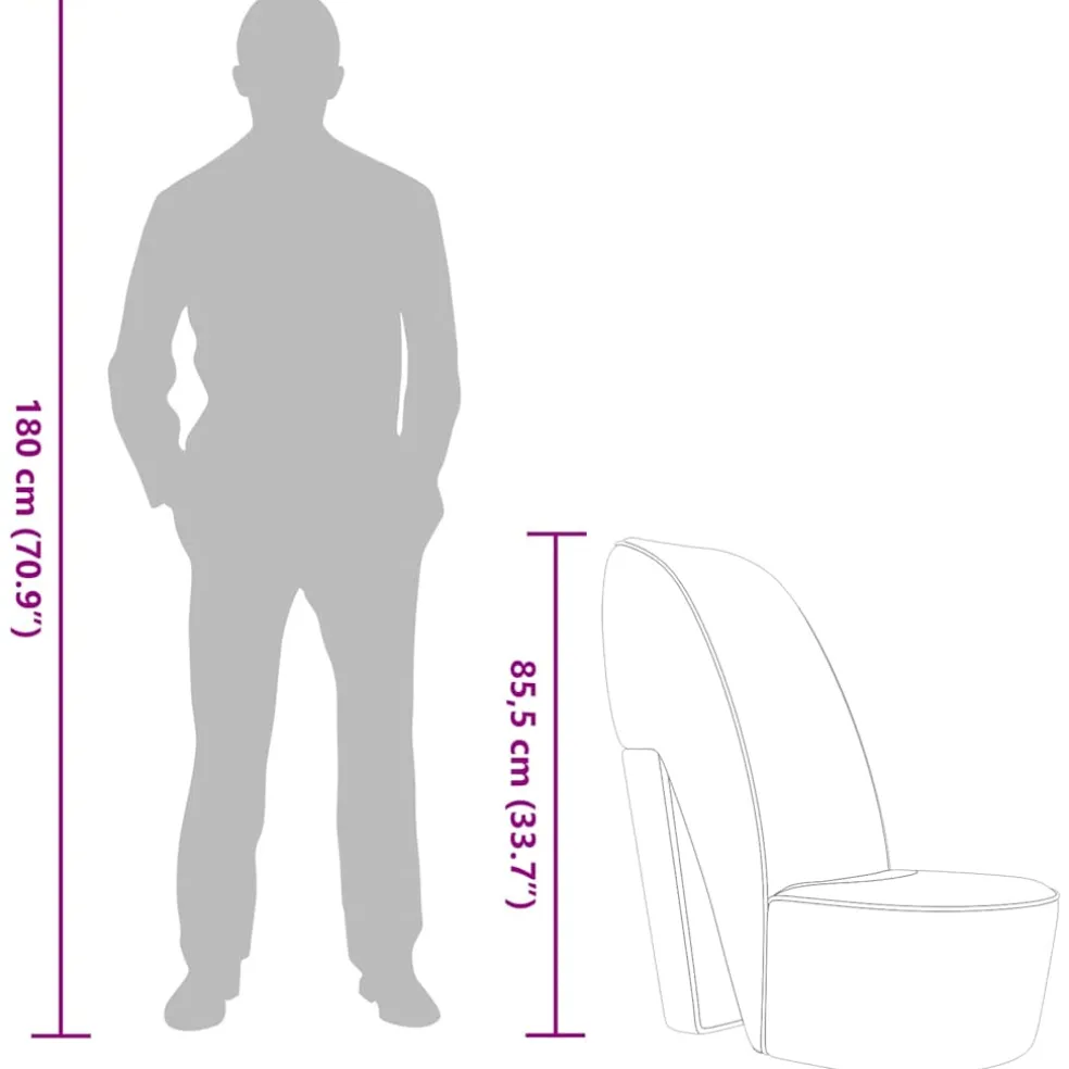 vidaXL Hakstoel kunstleer rood