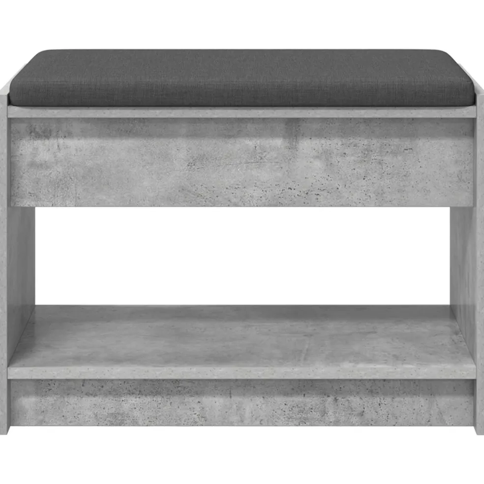 vidaXL Halbank Beton Grijs 63 x 38 x 45 cm