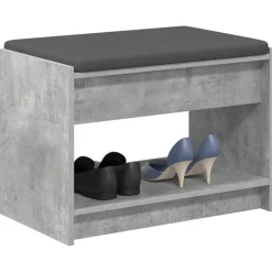 vidaXL Halbank Beton Grijs 63 x 38 x 45 cm
