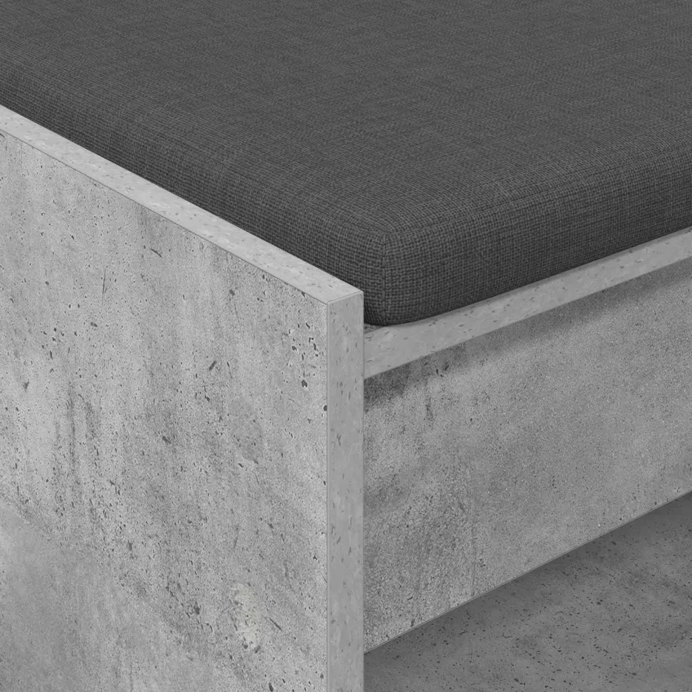 vidaXL Halbank Beton Grijs 63 x 38 x 45 cm