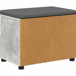 vidaXL Halbank Beton Grijs 60 x 38 x 46 cm