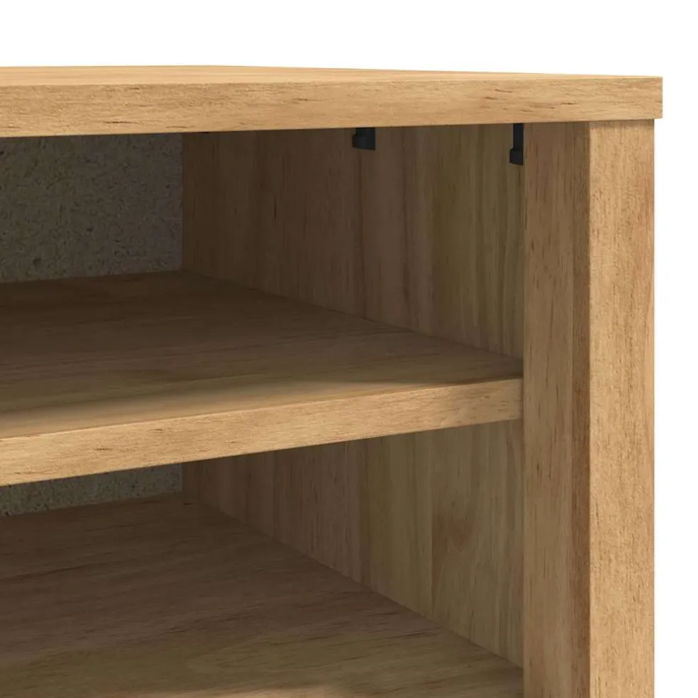 vidaXL Hal bank FLORO Wasbruin 115 x 40 x 45 cm Massief Vurenhout