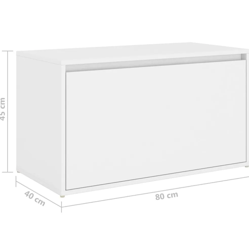 vidaXL Halbankje 80x40x45 cm bewerkt hout wit