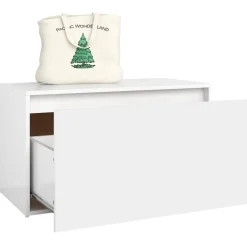 vidaXL Halbankje 80x40x45 cm bewerkt hout wit