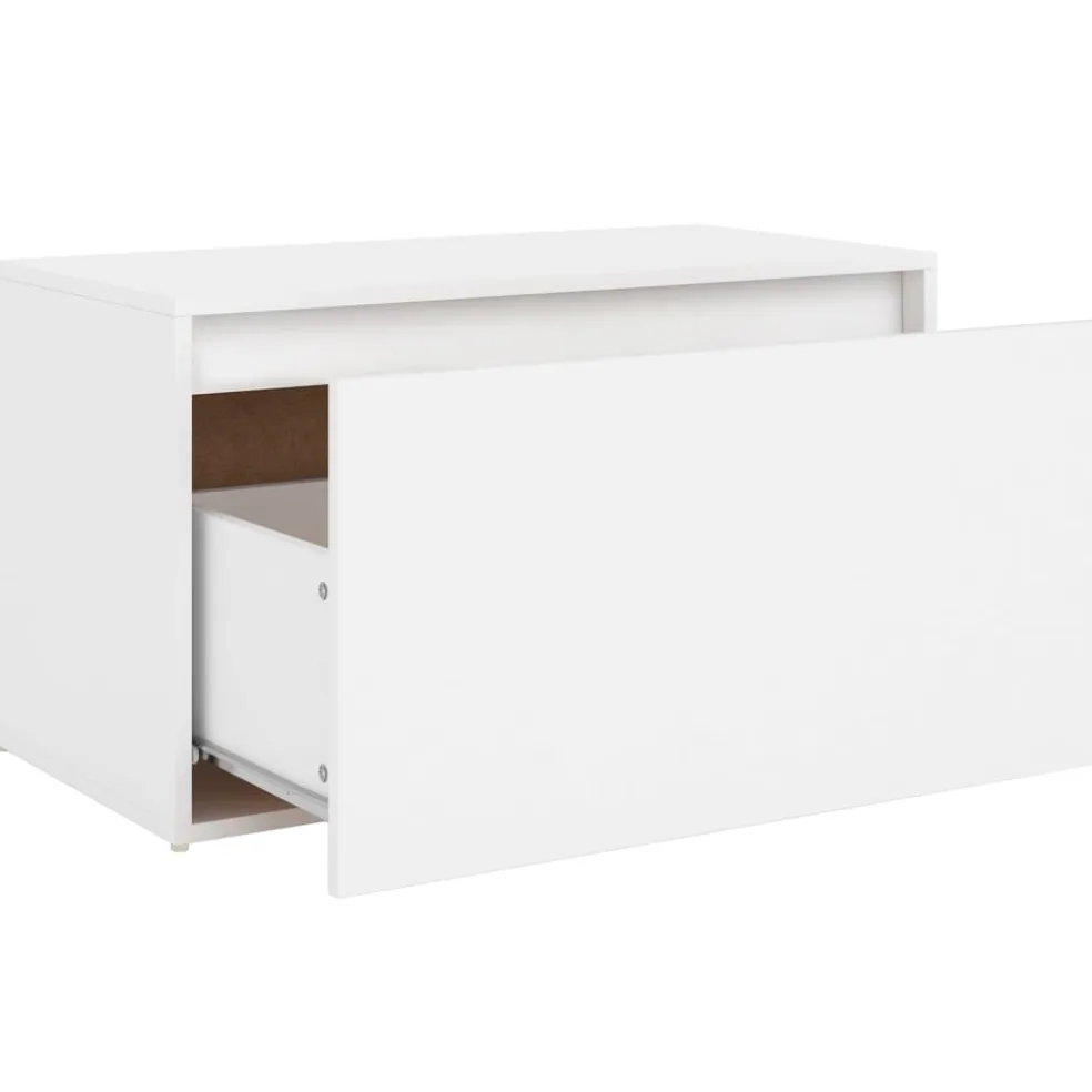 vidaXL Halbankje 80x40x45 cm bewerkt hout wit