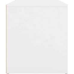 vidaXL Halbankje 80x40x45 cm bewerkt hout wit