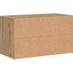 vidaXL Halbankje 80x40x45 cm bewerkt hout artisanaal eikenkleur