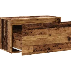 vidaXL Halbankje 80x40x45 cm bewerkt hout oud houtkleurig