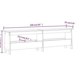 vidaXL Halbankje 160x28x45 cm massief grenenhout wit
