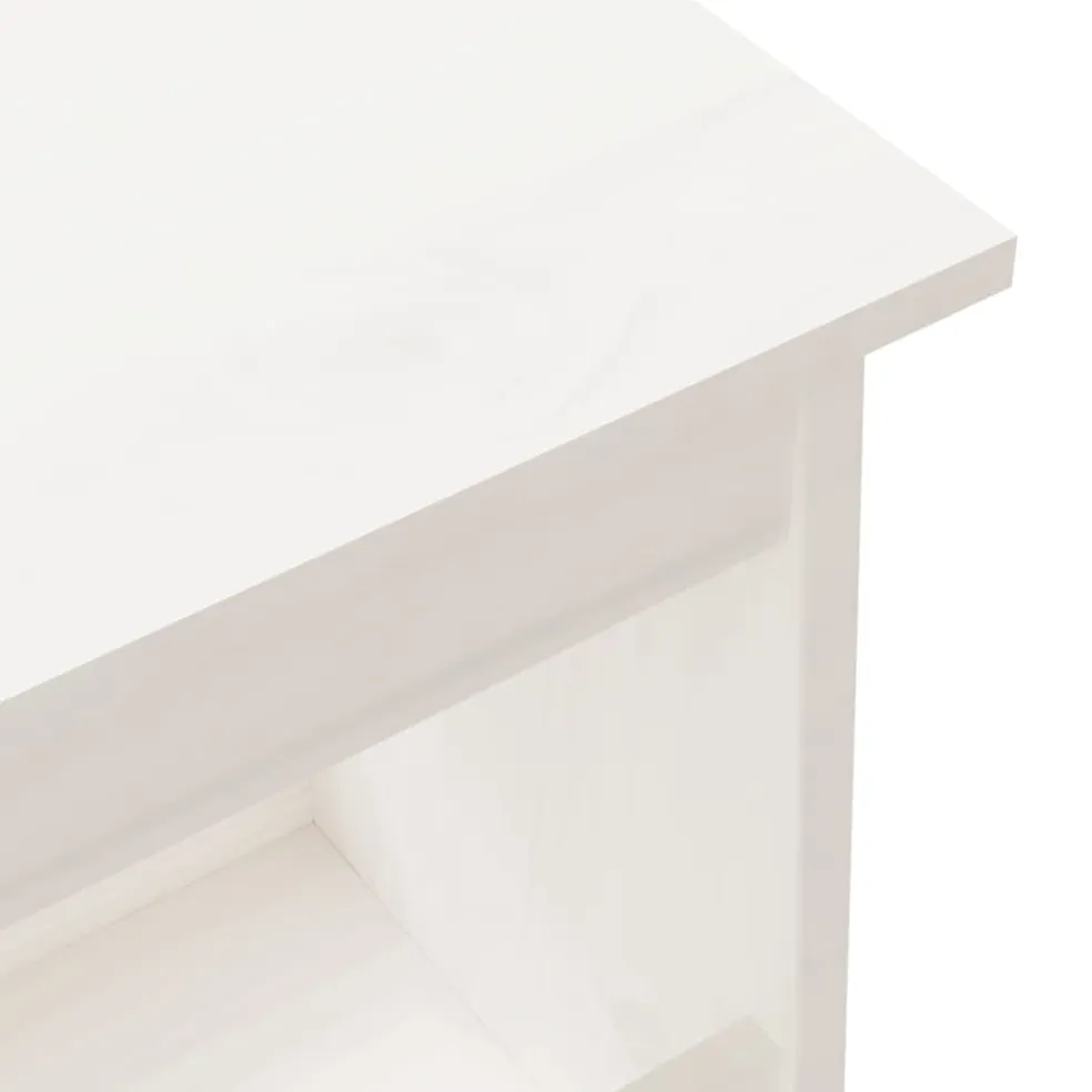 vidaXL Halbankje 160x28x45 cm massief grenenhout wit
