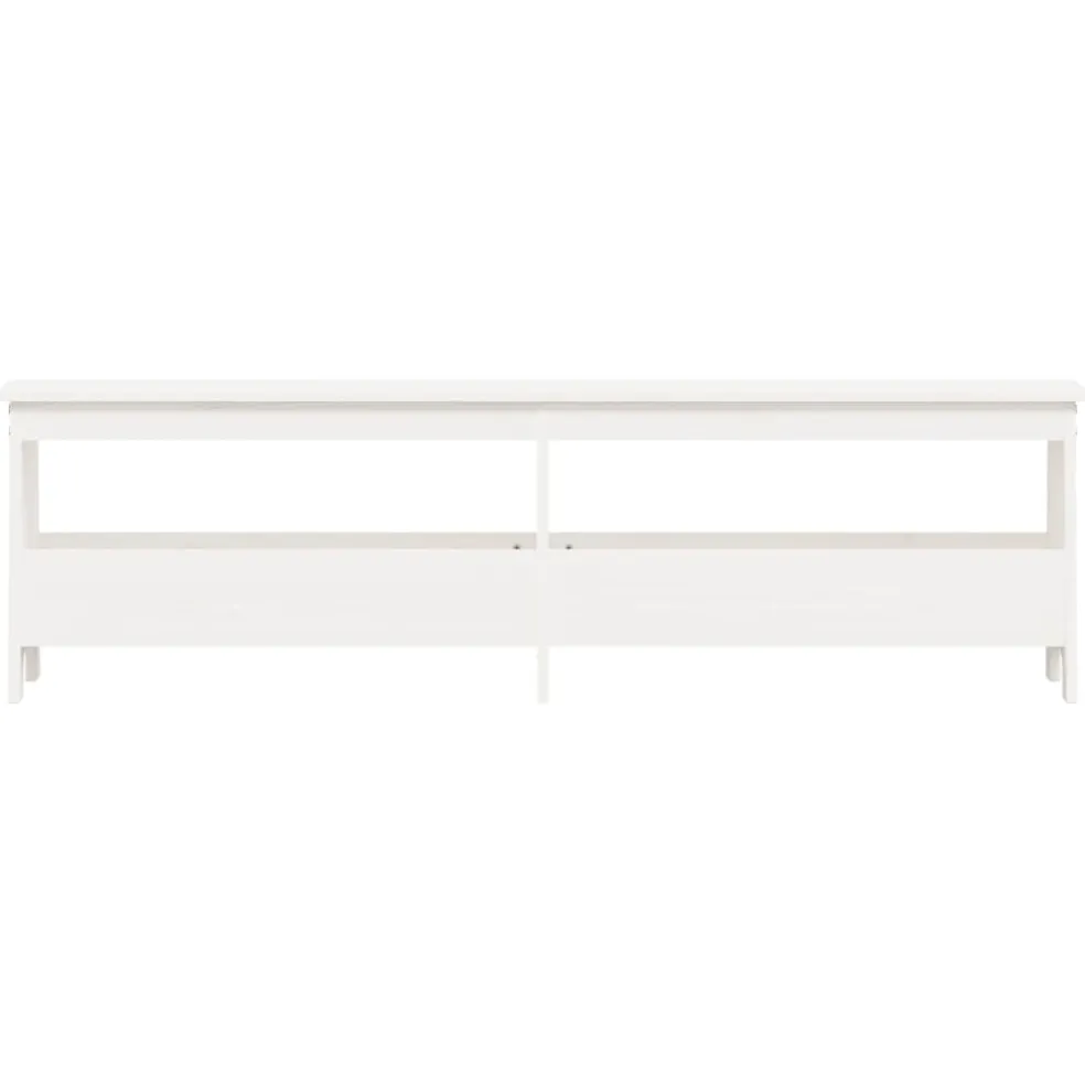vidaXL Halbankje 160x28x45 cm massief grenenhout wit