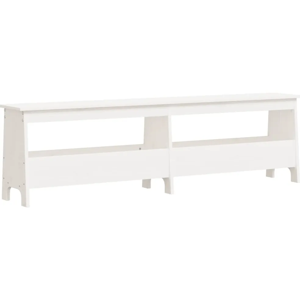 vidaXL Halbankje 160x28x45 cm massief grenenhout wit