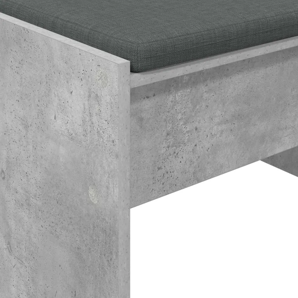 vidaXL Halbank met kussen Beton Grijs 63 x 38 x 40 cm