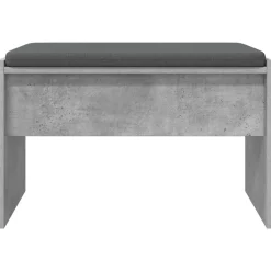vidaXL Halbank met kussen Beton Grijs 63 x 38 x 40 cm