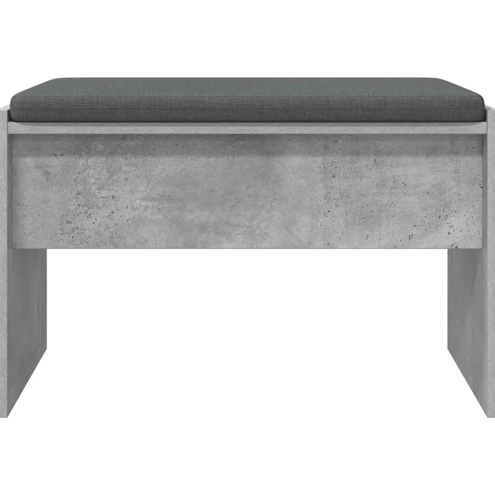 vidaXL Halbank met kussen Beton Grijs 63 x 38 x 40 cm